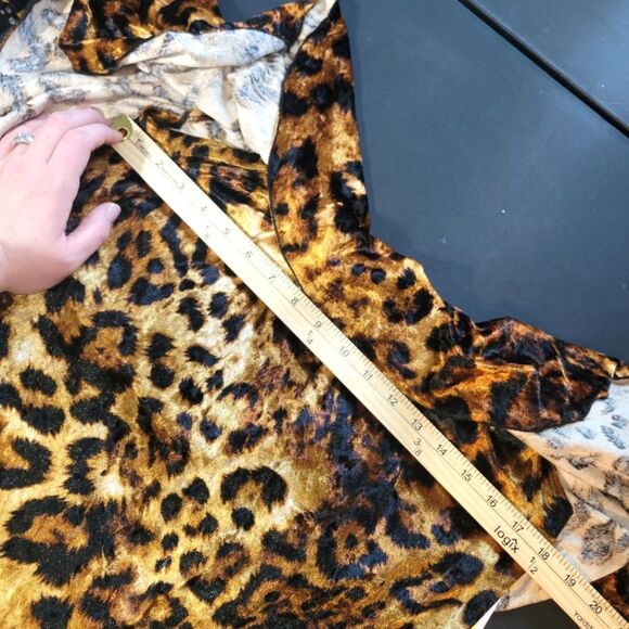 New Leopard Print Mermaid Flounce Dress XL - Picture 7 of 13